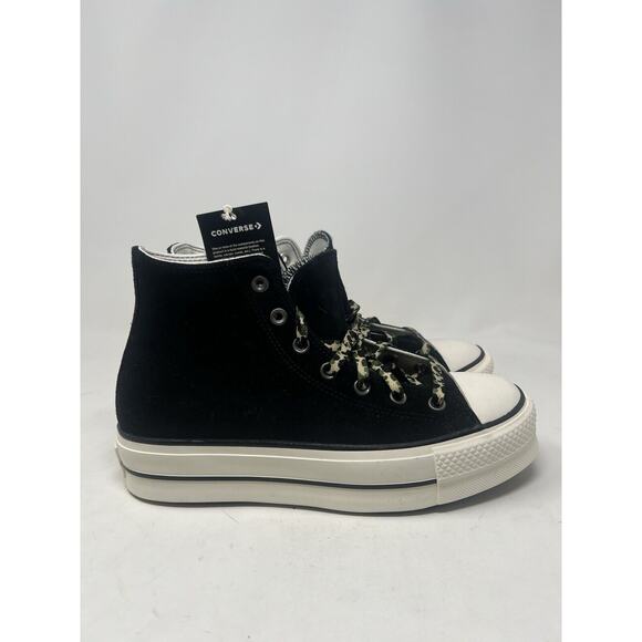 Converse Chuck 70 Suede Black With Camo Laces Size 7.5 M 9.5 W‎ А02053C main image 7